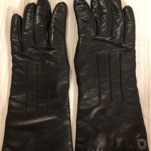 Coach leather gloves